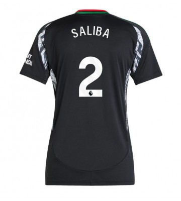 Arsenal William Saliba #2 Bortatröja Kvinnor 2024-25 Kortärmad